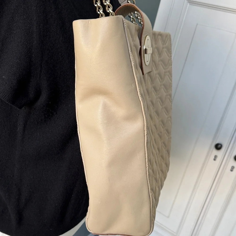 Kate Spade Quilted Large Tan Tote